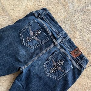 Suko Jeans blue denim sz 12 embellished